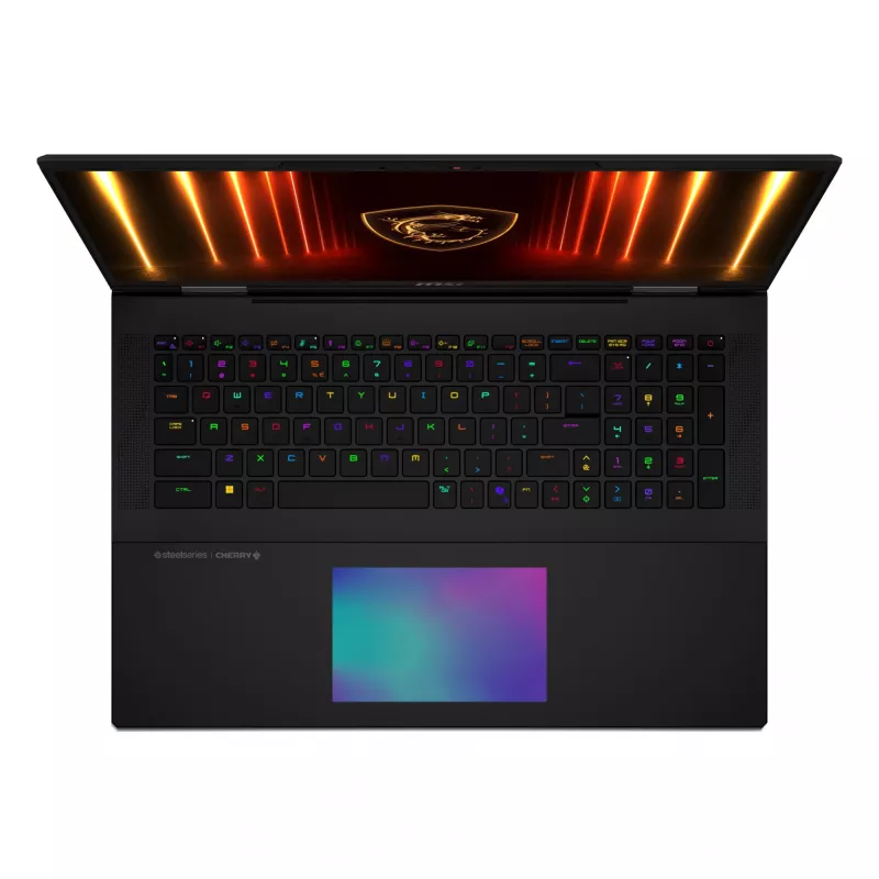 MSI Titan 18 HX AI A2XWIG-073 laptop Intel Core Ultra 9 285HX 45.7 cm (18 inch) UHD+ 64 GB DDR5-SDRAM 6 TB SSD NVIDIA GeForce RTX 5080 Wi-Fi 7 (802.11be) Windows 11 Pro Black