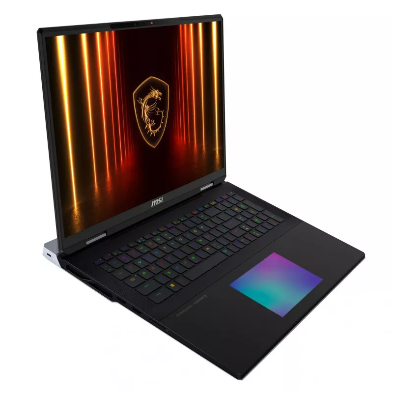 MSI Titan 18 HX AI A2XWIG-073 laptop Intel Core Ultra 9 285HX 45.7 cm (18 inch) UHD+ 64 GB DDR5-SDRAM 6 TB SSD NVIDIA GeForce RTX 5080 Wi-Fi 7 (802.11be) Windows 11 Pro Black