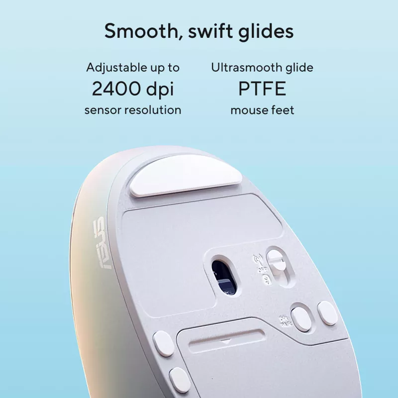 ASUS Fragrance MD101 mouse Home Ambidextrous RF Wireless + Bluetooth Optical 2400 DPI