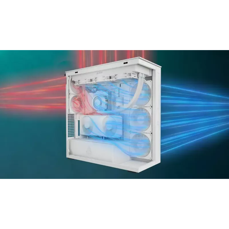 ARCTIC Xtender VG (White) Premium E-ATX PC Case with Vertical GPU Mounting
