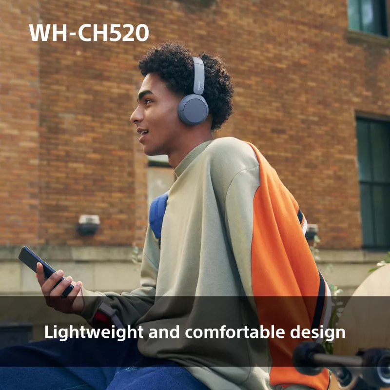Sony WHCH520Y.CE7, Wireless, Calls/Music, 20 - 20000 Hz, 147 g, Headset, Yellow