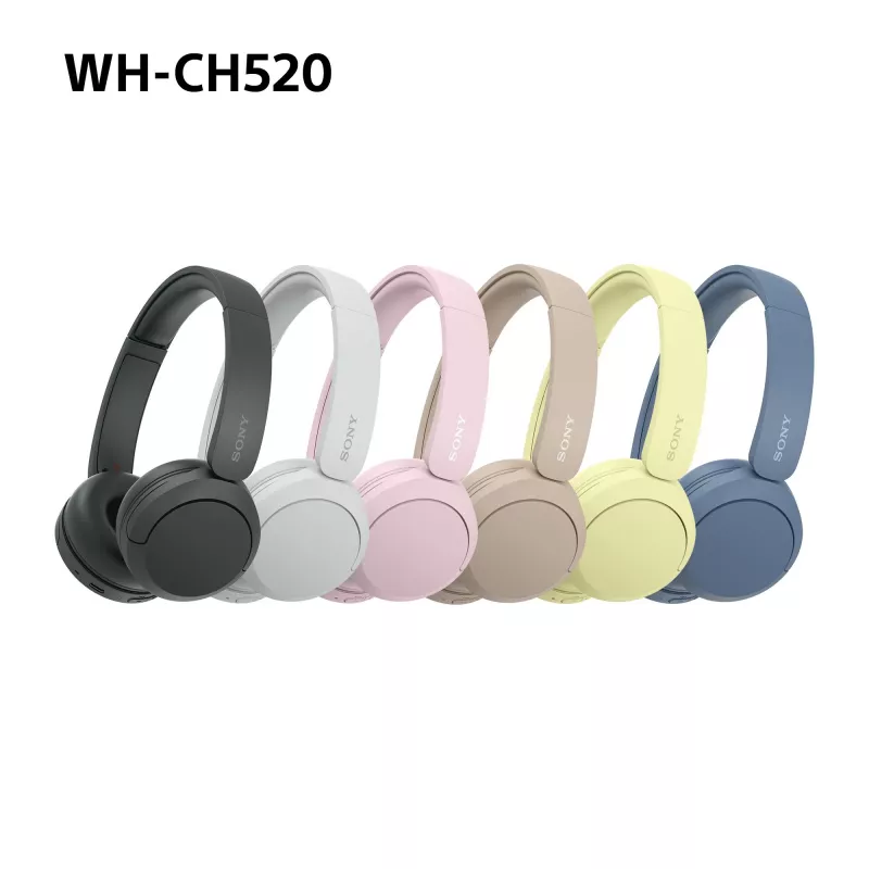 Sony WHCH520Y.CE7, Wireless, Calls/Music, 20 - 20000 Hz, 147 g, Headset, Yellow