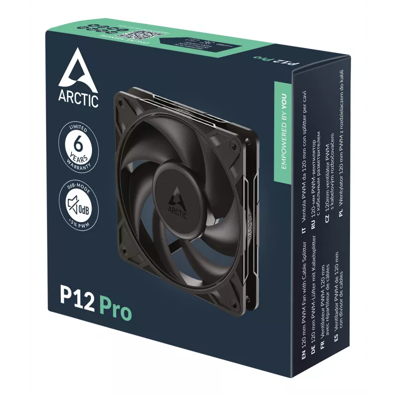 ARCTIC Freezer P12 Pro - 120 mm PWM Fan, Fan, 12 cm, 131 m³/h, Black