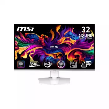 MSI MPG 321URXWDE QD-OLED computer monitor 80 cm (31.5 inch) 3840 x 2160 pixels 4K Ultra HD White
