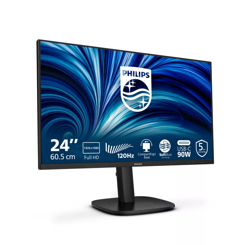 Philips 3000 series 24B2U3301/00 computer monitor 60.5 cm (23.8 inch) 1920 x 1080 pixels Full HD LCD Black