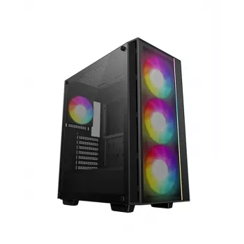 PC Case DeepCool MATREXX 55 MESH V4 C Midi Tower Black — ATX, Tempered Glass, Front Mesh, USB-C
