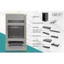 DIGITUS 10 inch Network Set 12U Wall-Mount Cabinet with Patch Panel, Switch, Shelf, Power Strip, Cable Management - Black (DN-10-SET-3-B)