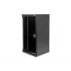 DIGITUS 10 inch Network Set 12U Wall-Mount Cabinet with Patch Panel, Switch, Shelf, Power Strip, Cable Management - Black (DN-10-SET-3-B)