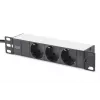 DIGITUS 10 inch Network Set 12U Wall-Mount Cabinet with Patch Panel, Switch, Shelf, Power Strip, Cable Management - Black (DN-10-SET-3-B)