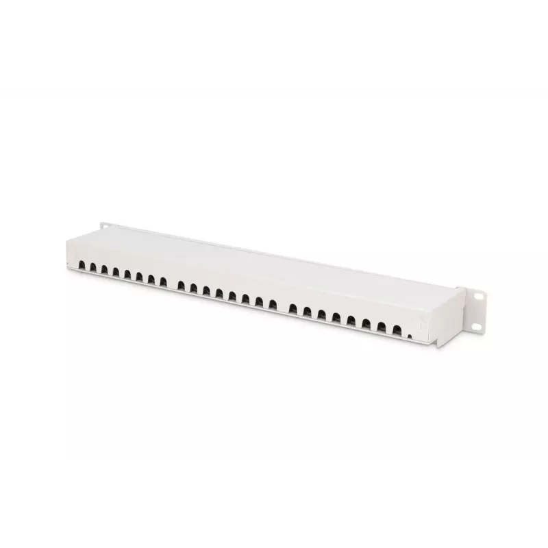 DIGITUS Patch Panel, CAT6A shielded, 1U, 24-port, 8P8C, bl RAL 9005, 483