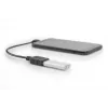 DIGITUS USB 2.0 adpter cable, OTG, type micro B - A M/F, 15cm USB 2.0 conform, right angle Black