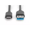 DIGITUS DIGITUS USB Type-C connection cable, type C to A M/M, 1m Super Speed black