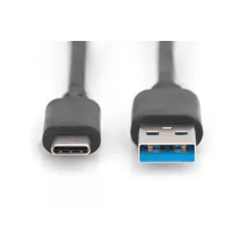 DIGITUS DIGITUS USB Type-C connection cable, type C to A M/M, 1m Super Speed black