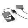 DIGITUS USB Type-C Splitter cable, type C - 3.5mm+type C M/F/F, 20cm Black