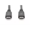 DIGITUS USB 4.0 connection cable Type-C to Type-C max. resolution 8K 30Hz PD3.0 40Gbits/s 1m