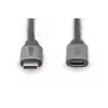 DIGITUS USB-C/M to USB-C/F PD60W Gen1 USB3.0 Extension Cable 1m 4K@60Hz