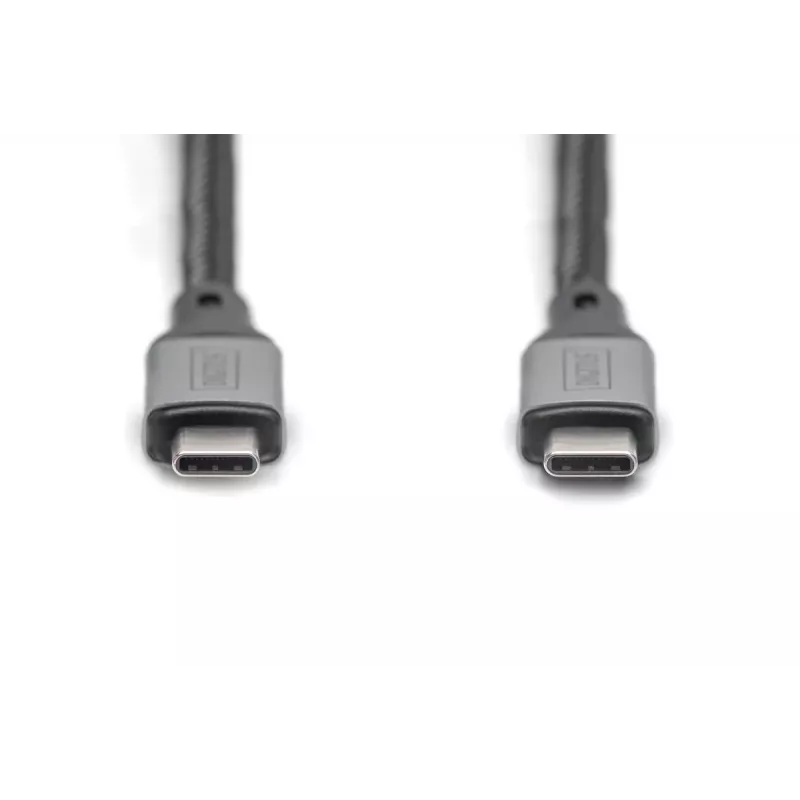DIGITUS USB 4 connection cable. TypeC to TypeC. AL-Housing PP Braid 4Ka60Hz. PD3.0. 20Gbits/s. 3m. black