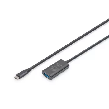 DIGITUS Active USB-C Extension Cable - 5G USB 3.2 Gen1 USB-C - USB-A (M/F) - 5m