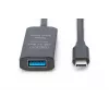DIGITUS Active USB-C Extension Cable - 5G USB 3.2 Gen1 USB-C - USB-A (M/F) - 5m