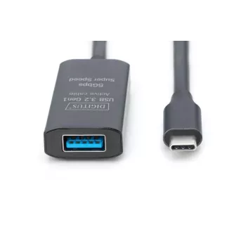 DIGITUS Active USB-C Extension Cable - 5G USB 3.2 Gen1 USB-C - USB-A (M/F) - 5m