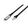 DIGITUS USB-C 3.2 Gen1 - RJ45 Ethernet cable - CAT6a S/FTP Black - 10m