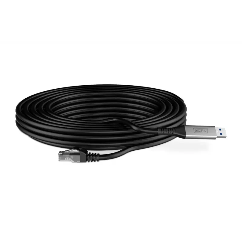DIGITUS USB 3.2 Gen1 - RJ45 Ethernet cable - CAT6a S/FTP Black - 5m