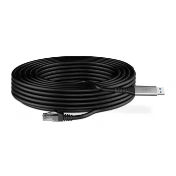 DIGITUS USB 3.2 Gen1 - RJ45 Ethernet cable - CAT6a S/FTP Black - 15m