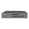 DIGITUS Fast Ethernet PoE af/at 8 port switch + 2 uplinks 120W PoE power budget, rack mountable