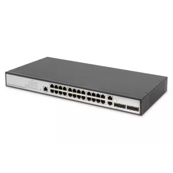 DIGITUS L2 managed Gigabit Ethernet Switch 24-port + 2 combo and 2 SFP uplink port