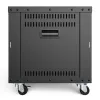 DIGITUS 8U Universal 19-Inch Equipment Rack with Castors, Threaded Mounting Holes, Black