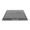DIGITUS Modularized HD LCD TFT console with 1 port KVM. RAL 9005 black - GE keyboard