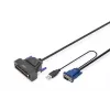 DIGITUS Modularized 43.2cm (19IN) HD TFT console with 1 port VGA. RAL 9005 black - GE keyboard