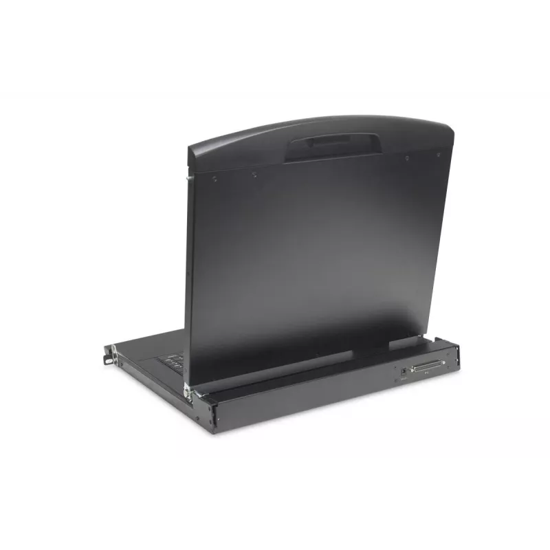 DIGITUS Modularized 43.2cm (19IN) HD TFT console with 1 port VGA. RAL 9005 black - GE keyboard