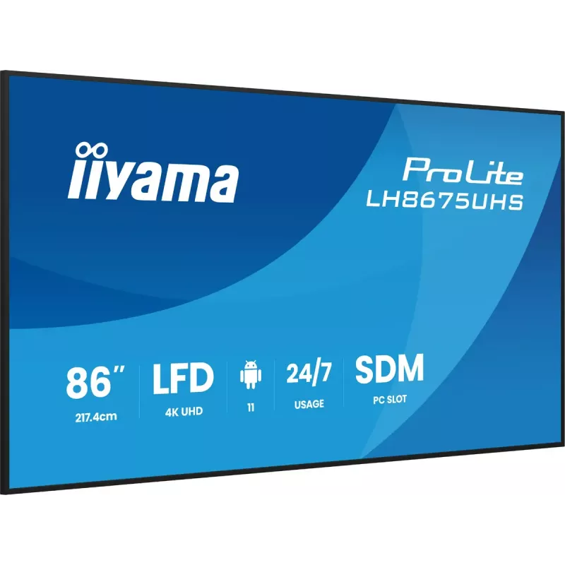 Digital Signage Display iiyama 86 inch 4K UHD LCD Android 24/7