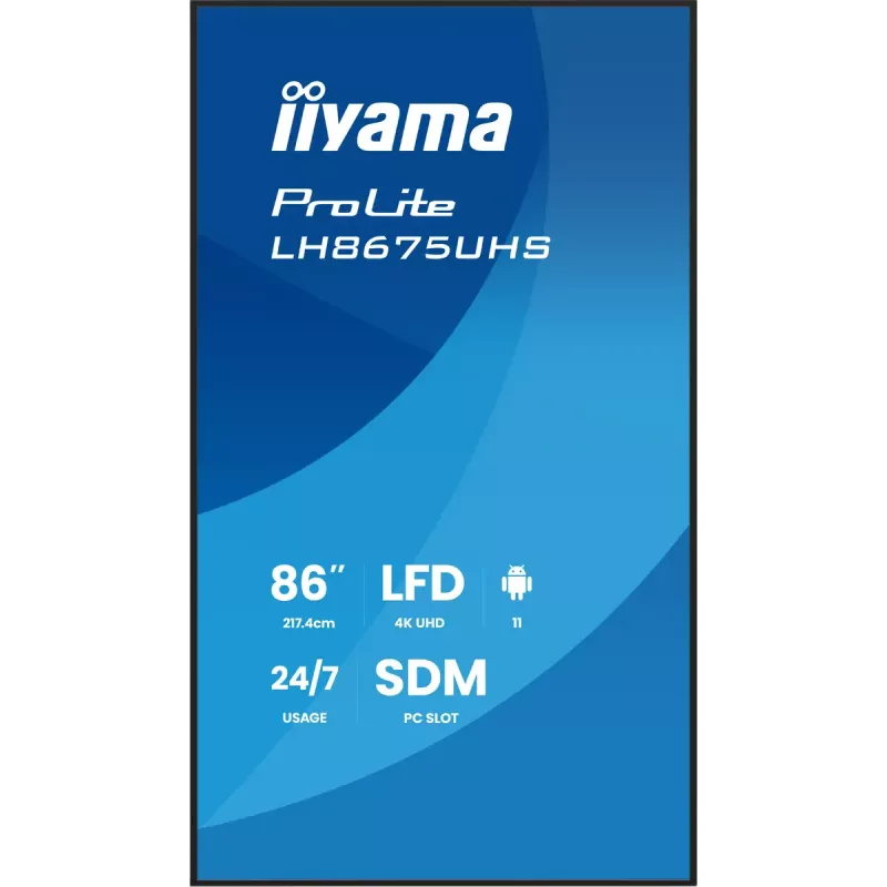 Digital Signage Display iiyama 86 inch 4K UHD LCD Android 24/7