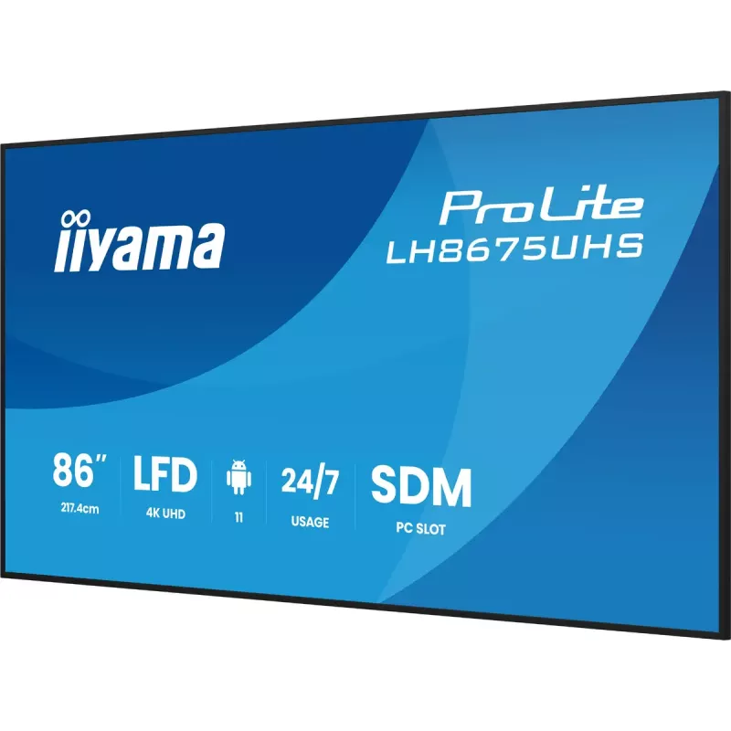 Digital Signage Display iiyama 86 inch 4K UHD LCD Android 24/7