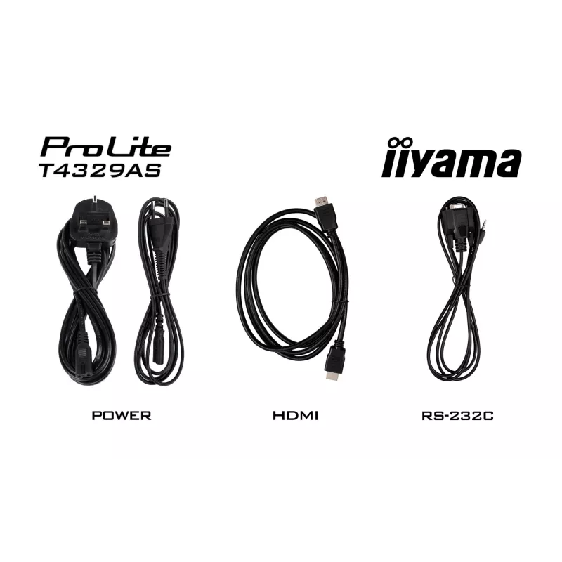 iiyama T4329AS-B1AG computer monitor 108 cm (42.5 inch) 3840 x 2160 pixels 4K Ultra HD LED Touchscreen Black