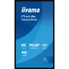iiyama T6529AS-B1AG Signage Display Kiosk design 163.8 cm (64.5 inch) LED Wi-Fi 420 cd/m² 4K Ultra HD Black Touchscreen Built-in processor Android 24/7