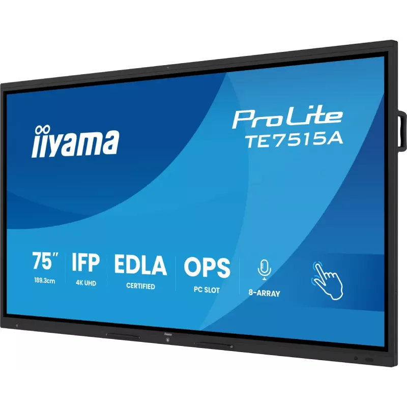 Digital signage flat panel iiyama TE7515A-B1AG 74.5 inch Touchscreen 4K Ultra HD