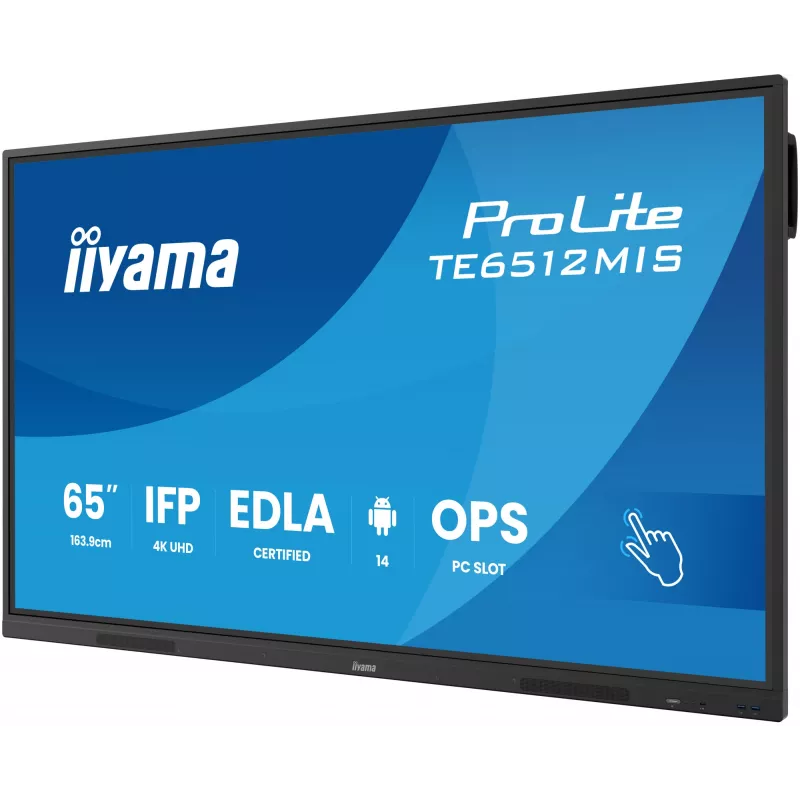 iiyama TE6512MIS-B4AG Signage Display Kiosk design 165.1 cm (65 inch) LCD Wi-Fi 400 cd/m² 4K Ultra HD Black Touchscreen Built-in processor Android 24/7