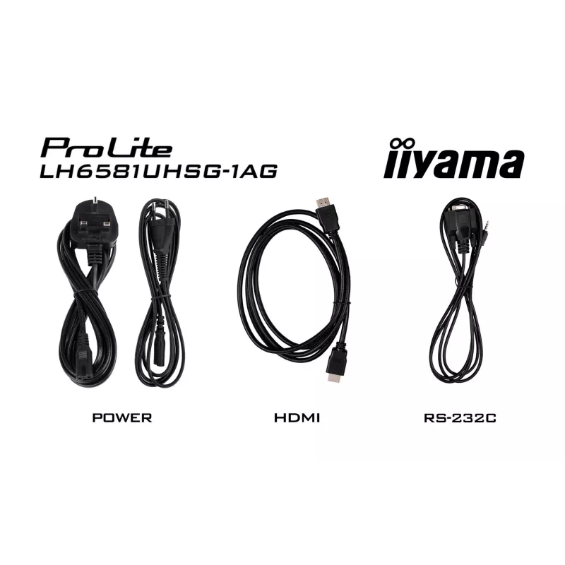 iiyama LH6581UHSG-1AG Signage Display Digital signage flat panel 163.8 cm (64.5 inch) Wi-Fi 500 cd/m² 4K Ultra HD White Built-in processor Android 24/7