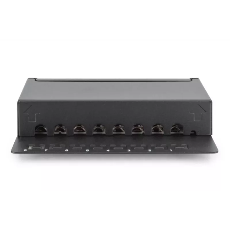 DIGITUS Patch Panel CAT6 8-ports Shielded Black