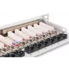 DIGITUS Patch panel CAT6A EA shielded, 24-port RJ45 dust cover, 8P8C, 0.5U, grey RAL 7035