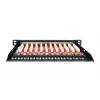 DIGITUS CAT6A Patch Panel, shielded,12-Port 1/2U, 10in rack mount, black RAL 9005