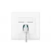 DIGITUS CAT6A Class EA network outlet, shielded 1x RJ45, LSA, pure white, flush mount, 8 direction