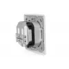 DIGITUS CAT6A Class EA network outlet, shielded 2x RJ45, LSA, pure white, flush mount, 8 direction