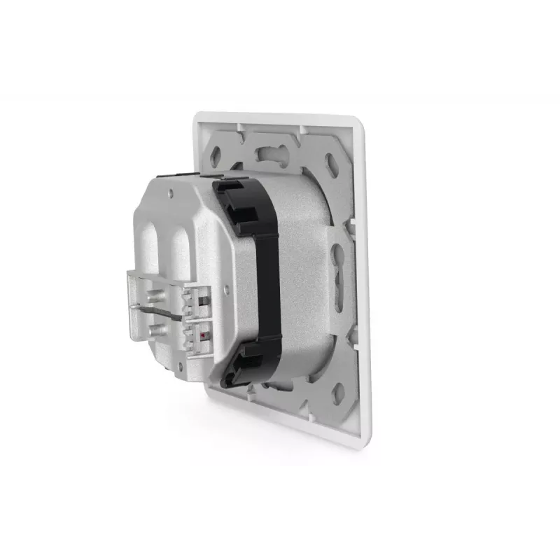 DIGITUS CAT6A Class EA network outlet, shielded 2x RJ45, LSA, pure white, flush mount, 8 direction