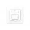 DIGITUS CAT6A Class EA network outlet, shielded 2x RJ45, LSA, pure white, flush mount, 8 direction