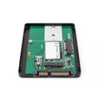 DIGITUS HDD Enclosure 2.5in SATA - M.2 or mSATA SATA 3 6 Gbit/s, write speed up to 520 MB/s