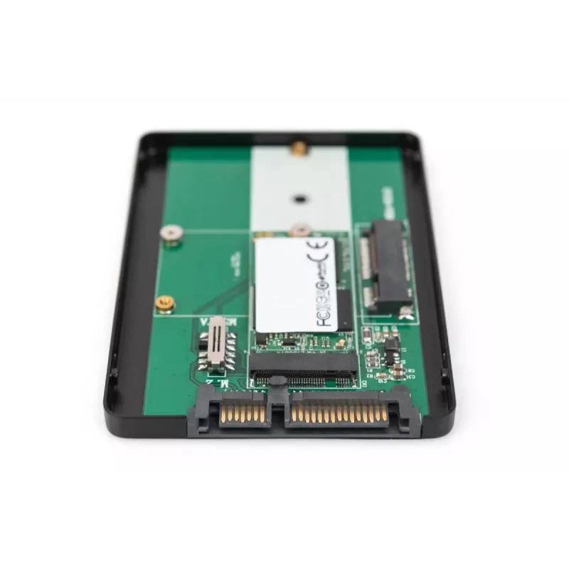 DIGITUS HDD Enclosure 2.5in SATA - M.2 or mSATA SATA 3 6 Gbit/s, write speed up to 520 MB/s